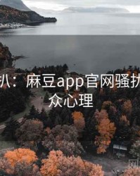 独家深扒：麻豆app官网骚扰事件公众心理